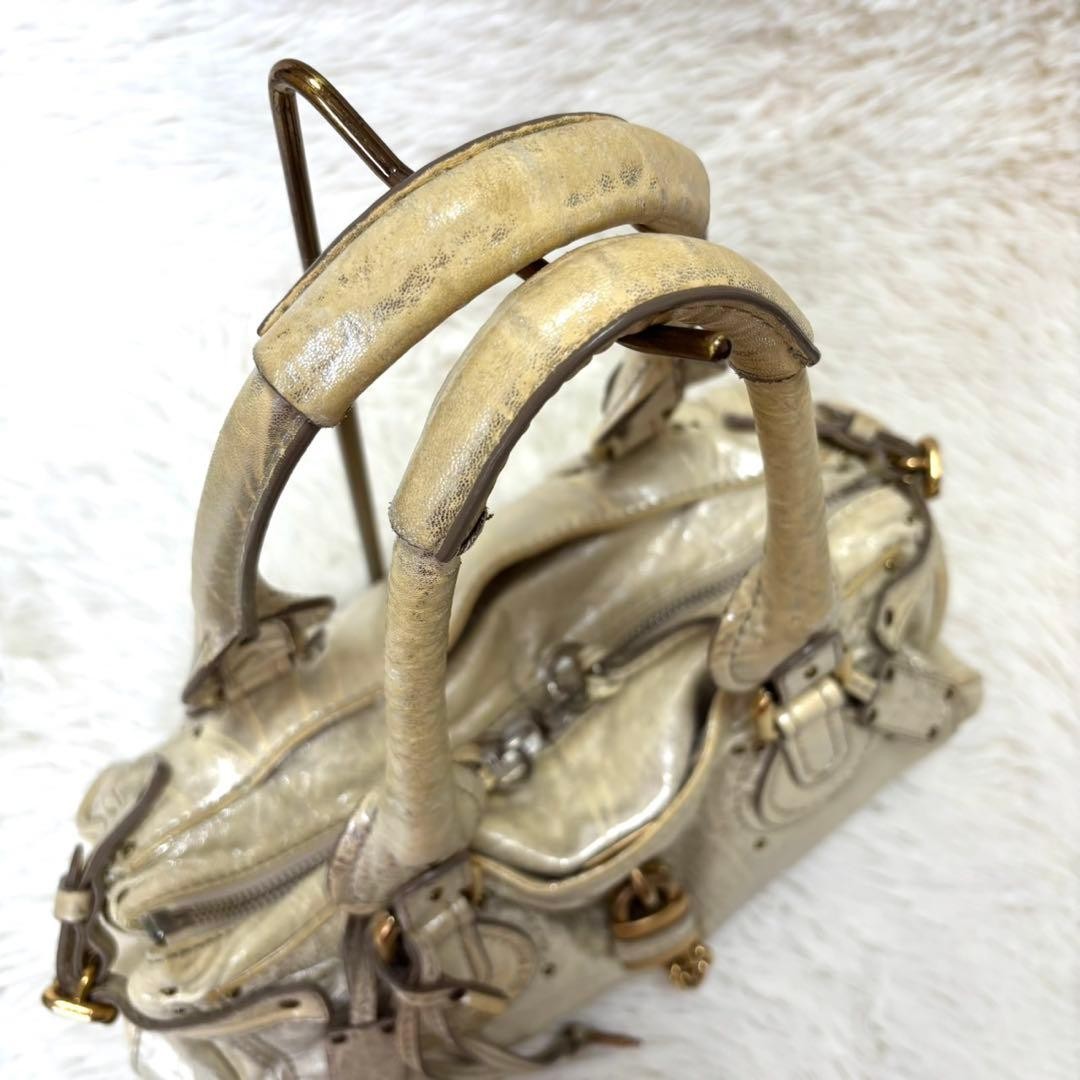 Chloe Paddington Metallic Leather Satchel Bag Rare Archive Vintage Auth