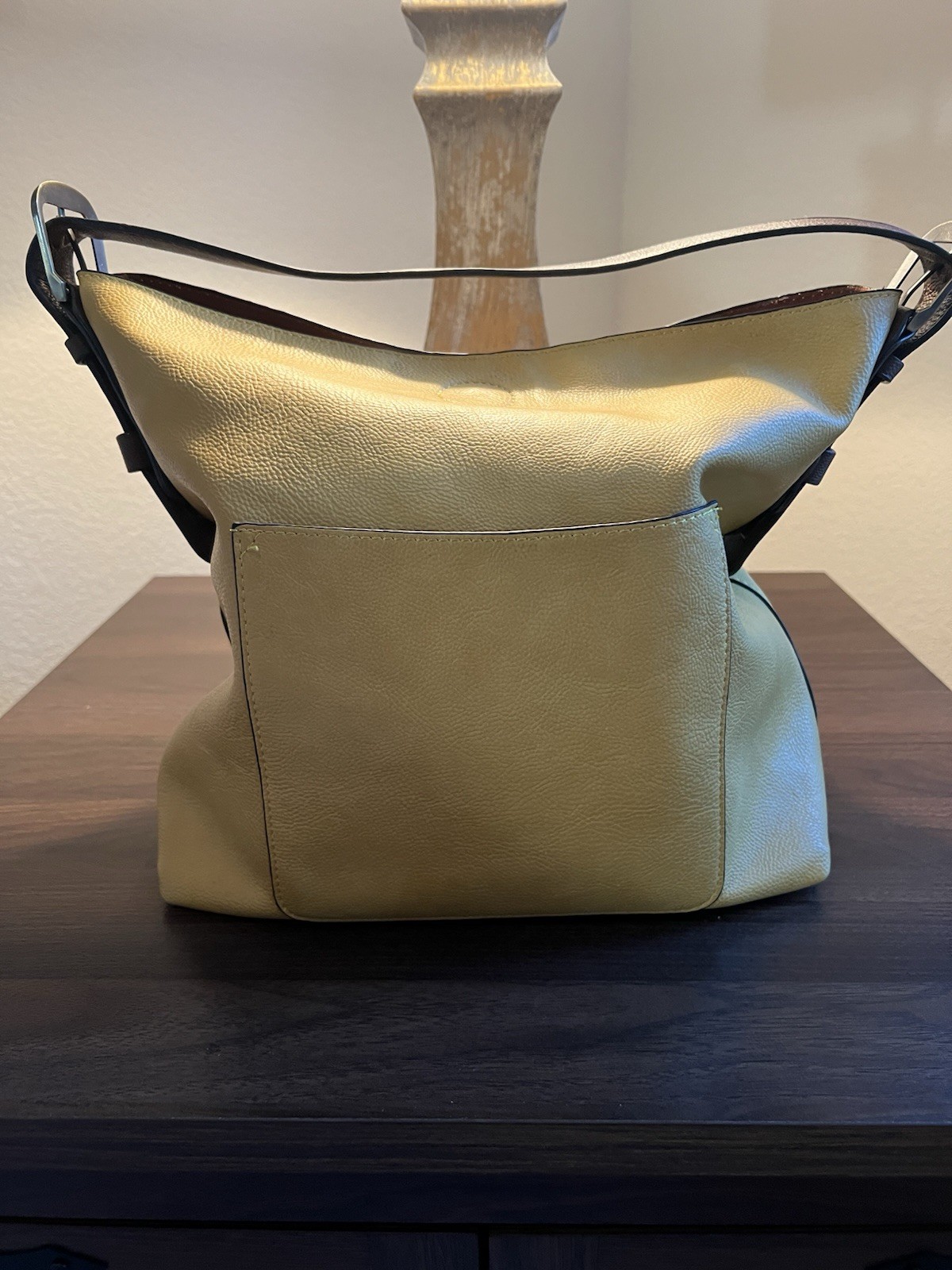 Buttery soft Hobo Shoulder Leather Lemon Coffee Bag. Great Condition