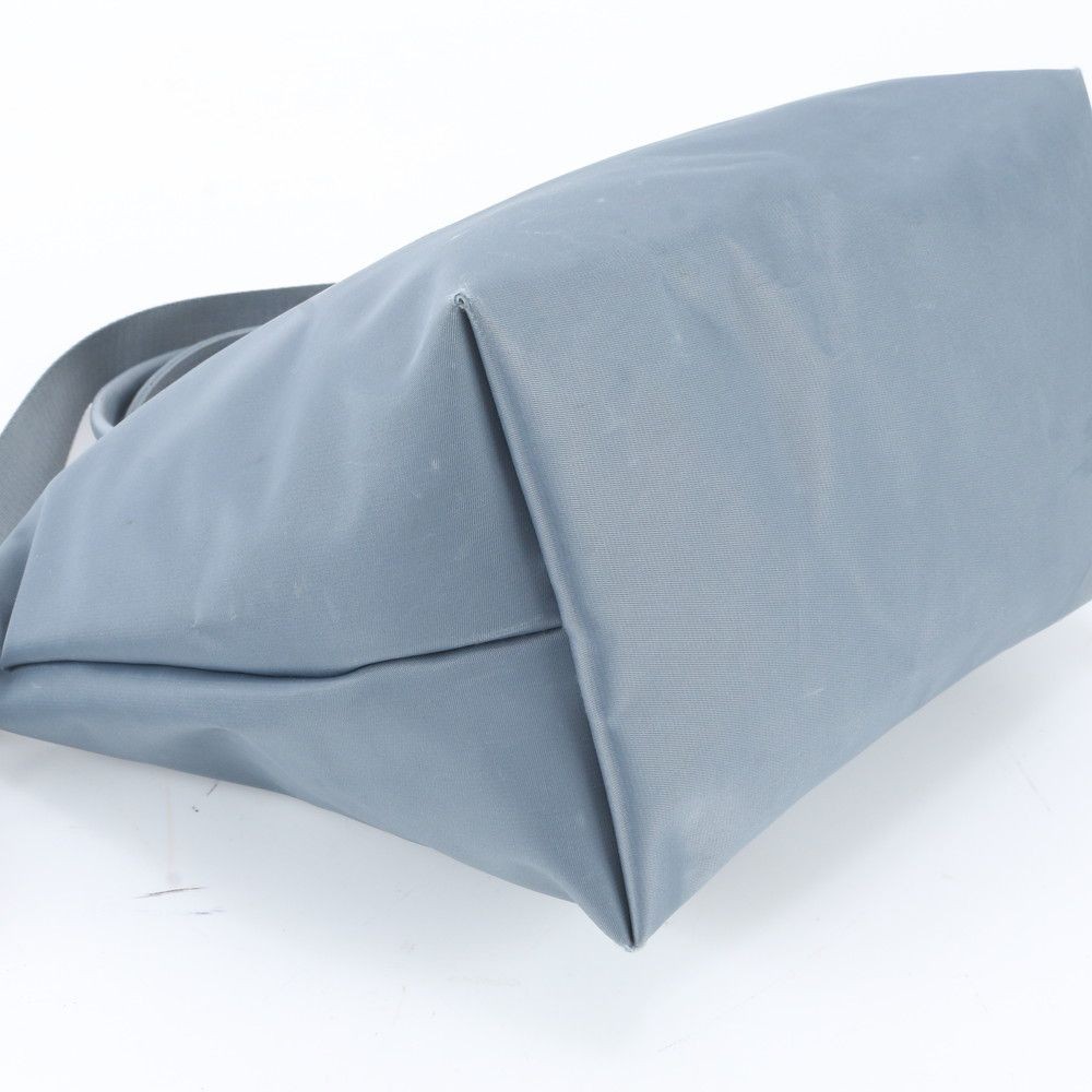 Longchamp Leather 2Way Shoulder Bag Blue Gray Used From Japan