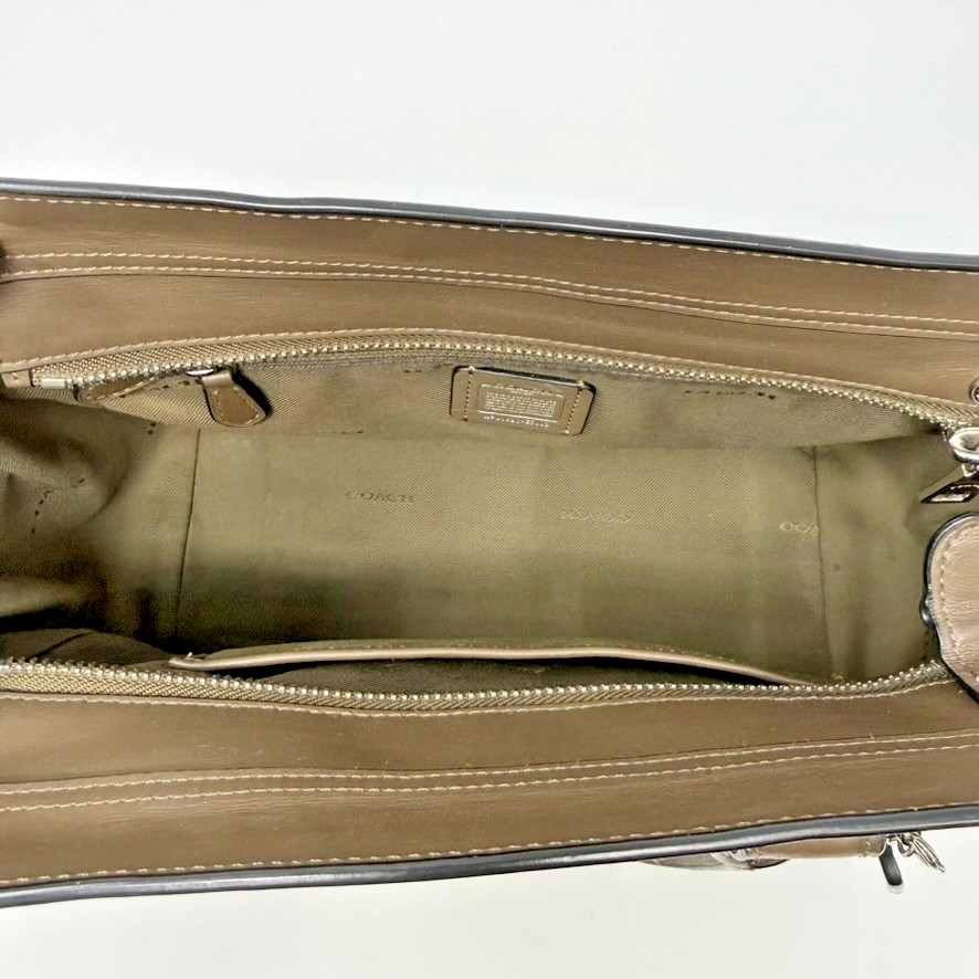 Coach Swagger 27 J1621-57083 Tricolor Mixed Leather Satchel Crossbody Dustbag