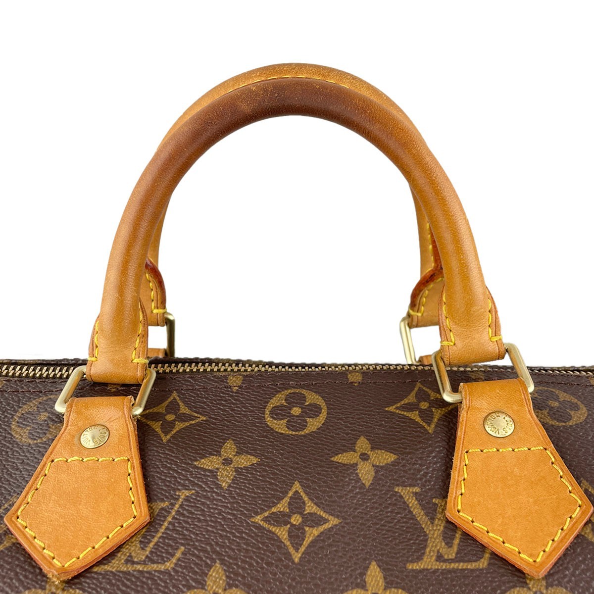 Louis Vuitton Monogram Speedy 30 Leather Fabric Brown Handbag 4299