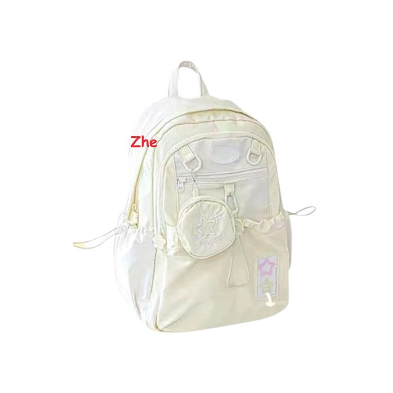 Women Unisex Girl Cute Cartoon Student School Bag Drawstring Shoulder Backpack