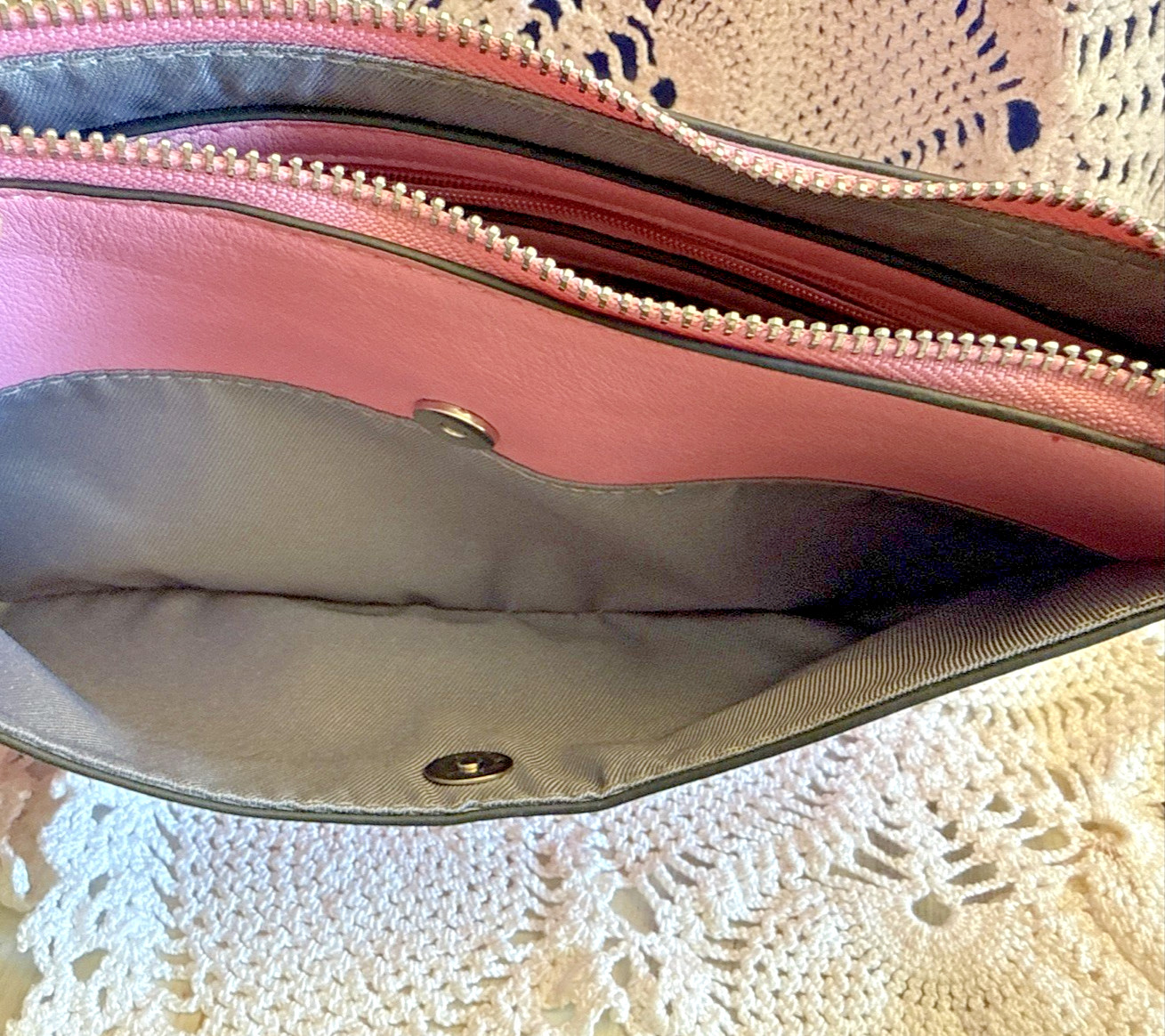 Alfani Solid Pink Bangle/ Baguette/ Purse