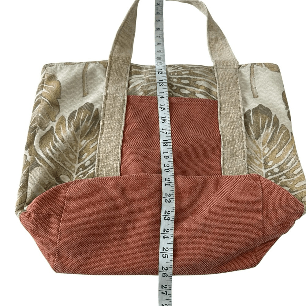 Hand Made Tropical Print Summer Canvas Carry All Tote