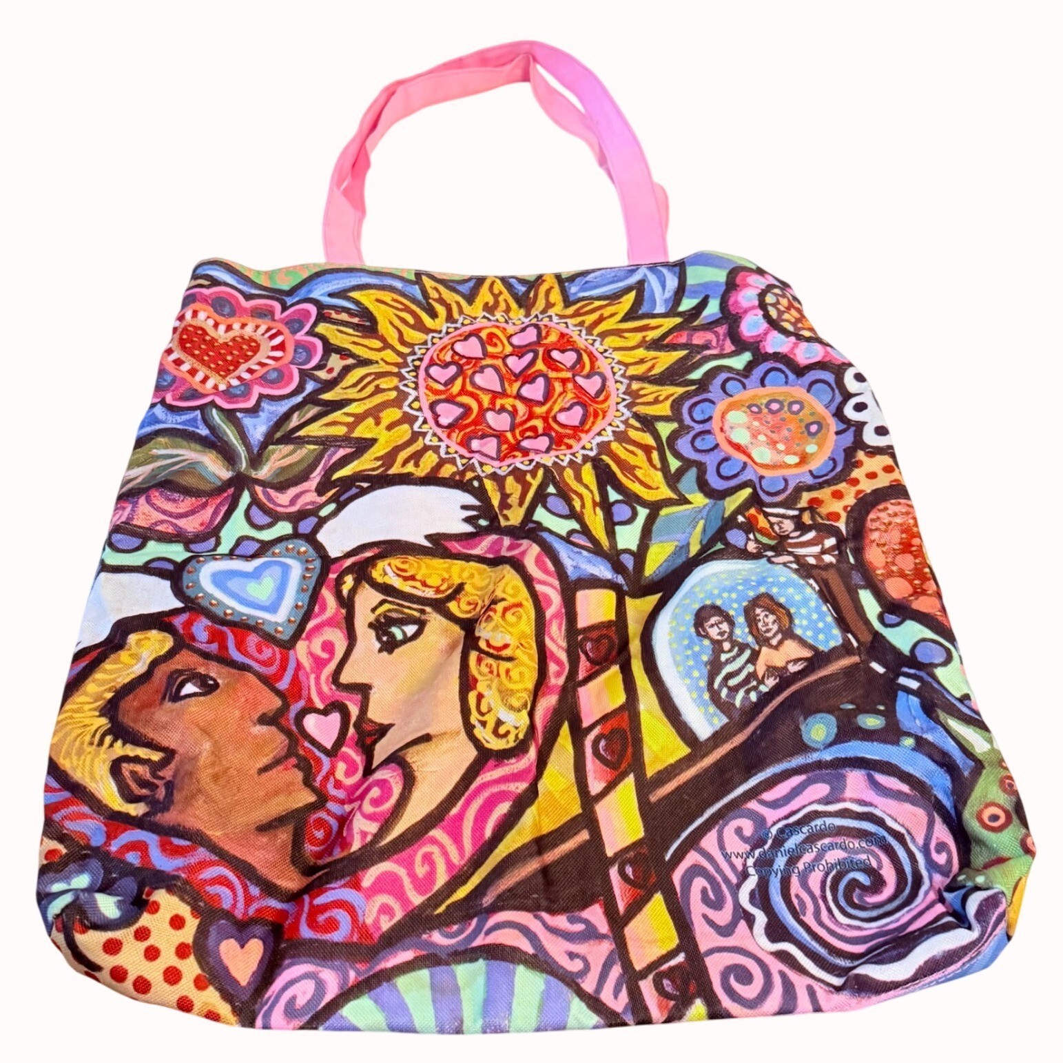 Daniel Cascardo Graffiti Tote Bag Art Collage Cubist Geometric Art Work Colorful