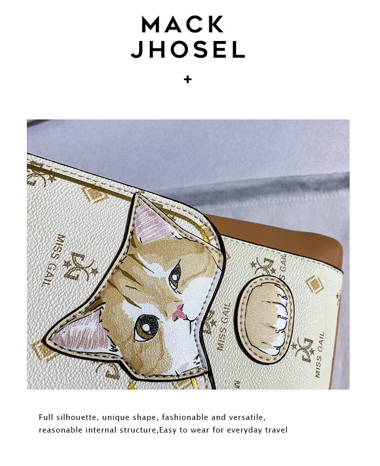 Cute Cat Backpack Portable Girl’s Bags Purse，High Quality Bag Gift For Ladies
