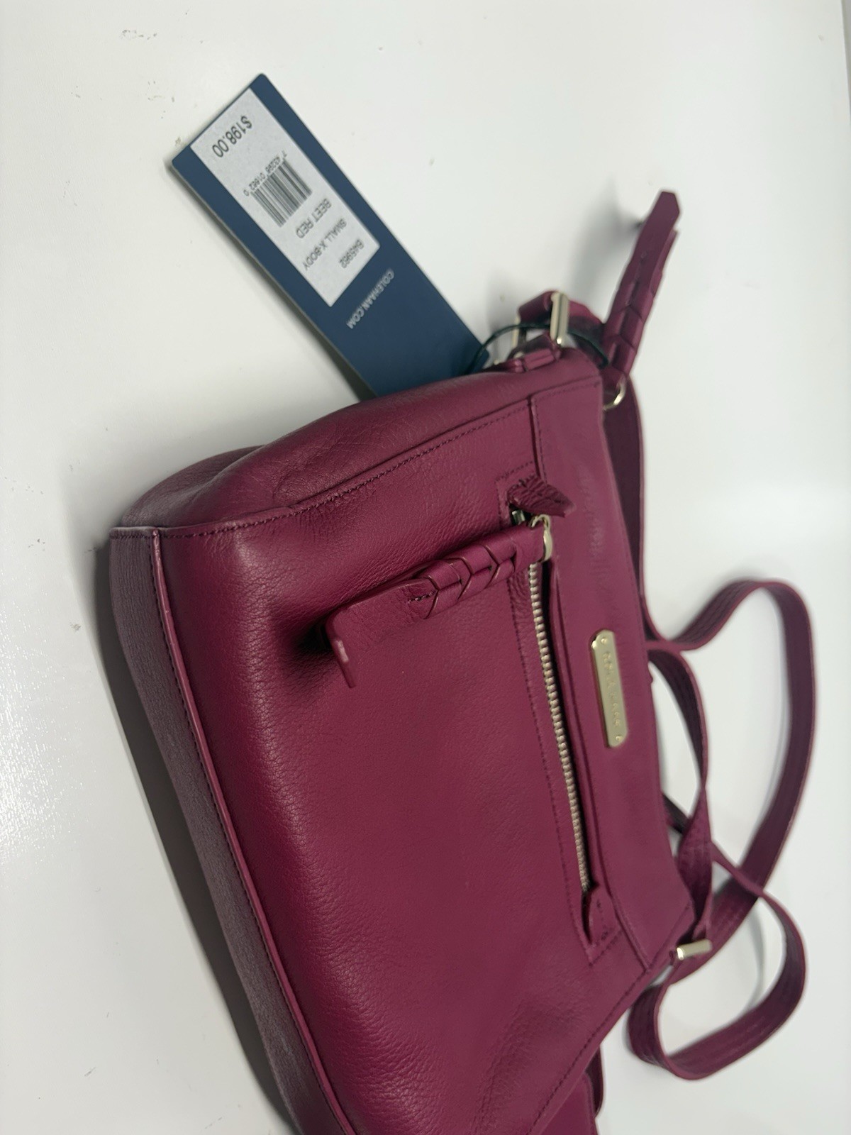 NWT COLE HAAN Purple Magenta Pebble Leather Crossbody Bag With Matching Wallet