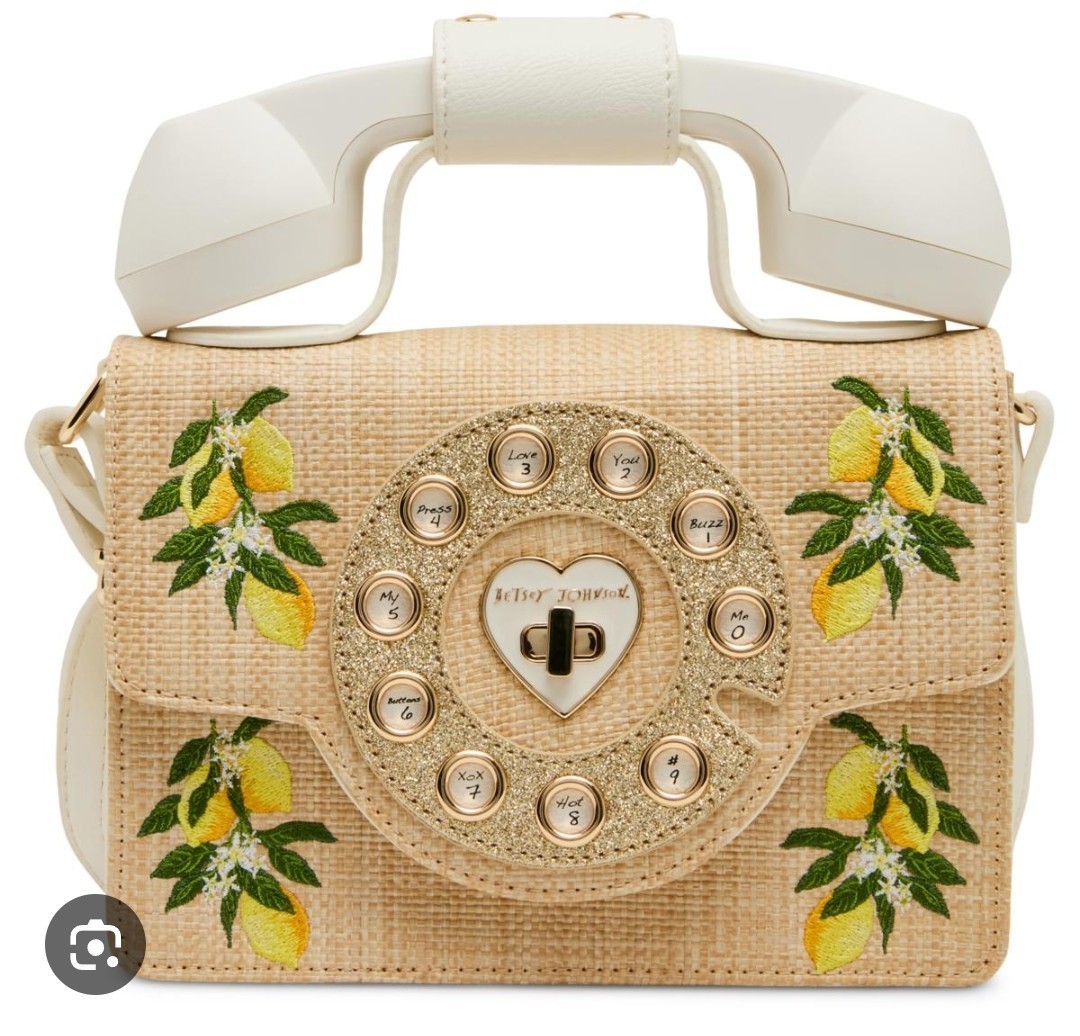 Betsy Johnson Pucker Up Wireless Retro Telephone Handset Bag NWT Free Shipping