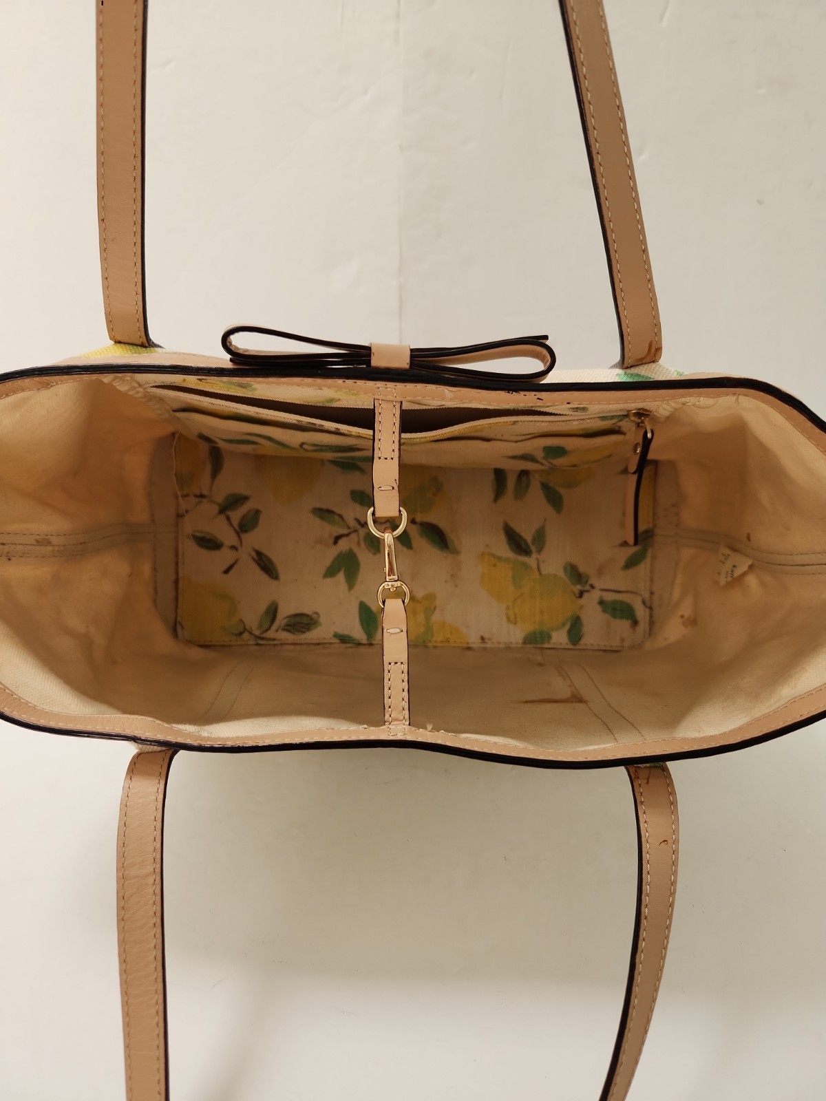KATE SPADE Lemon Painterly Capri Espadrille Francis Large Tote Bag RARE