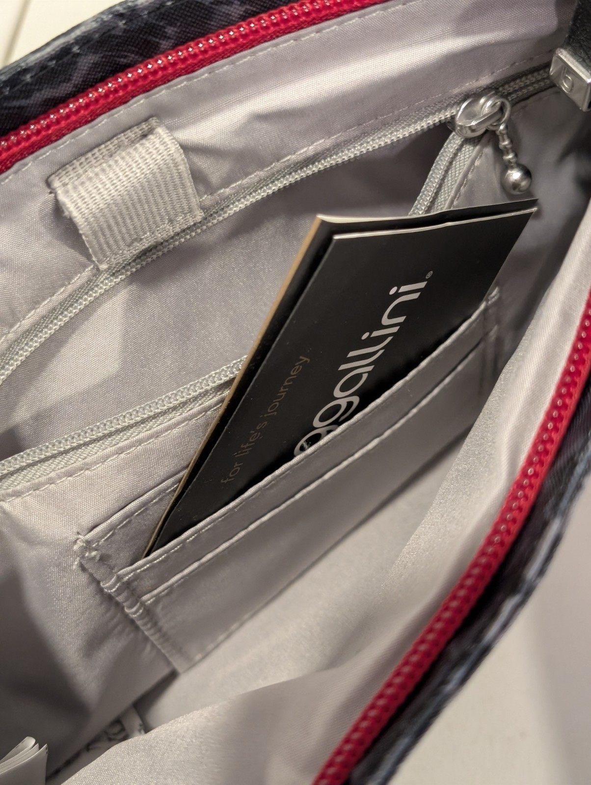 BAGGALLINI 100% POLYESTER BLACK/GRAY SHOULDER BAG