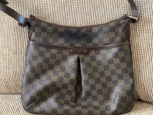 Louis Vuitton Bloomsbury PM Damier Ebene Brown Canvas Leather Shoulder Bag Purse