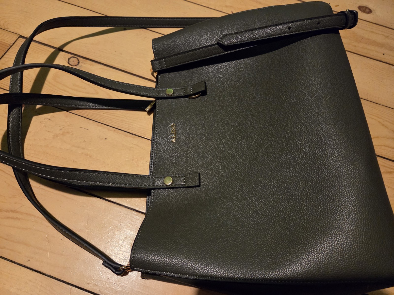 ALDO Large Dark Green Crossbody / Tote W Detachable Adjustable Straps