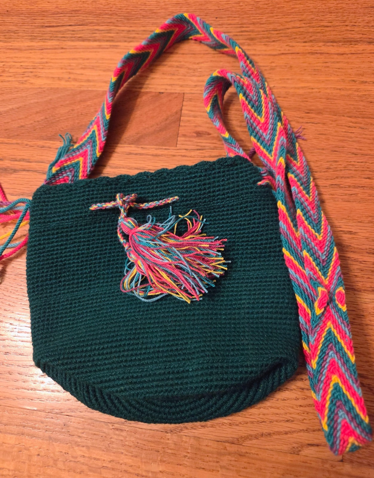 Crocheted Wayuu Colombian Mochila Bag Handmade–FREE SHIPPING