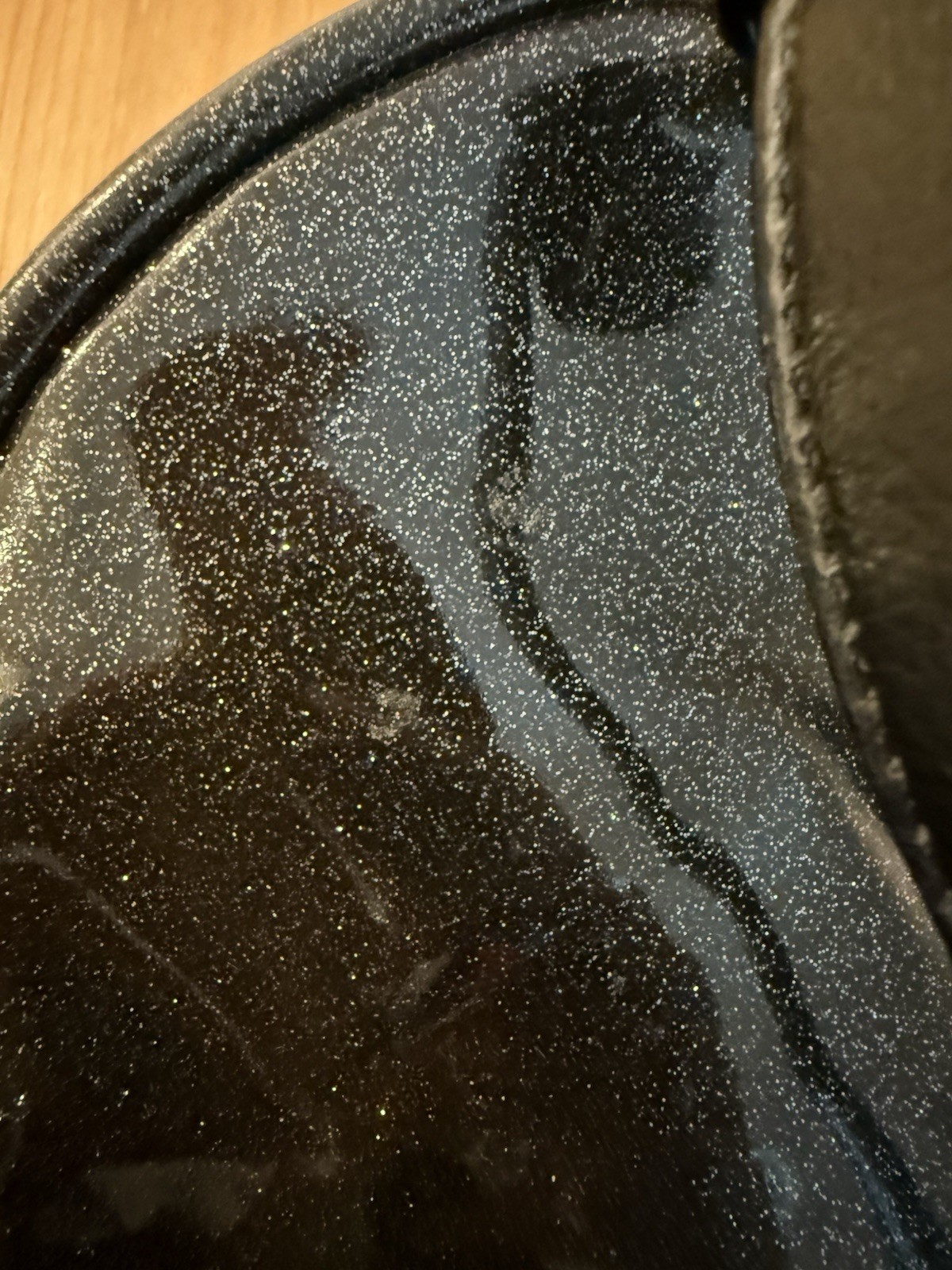 Love Pain And Stitches Handcrafted RIP Halloween Black Glitter Mini Backpack Bag