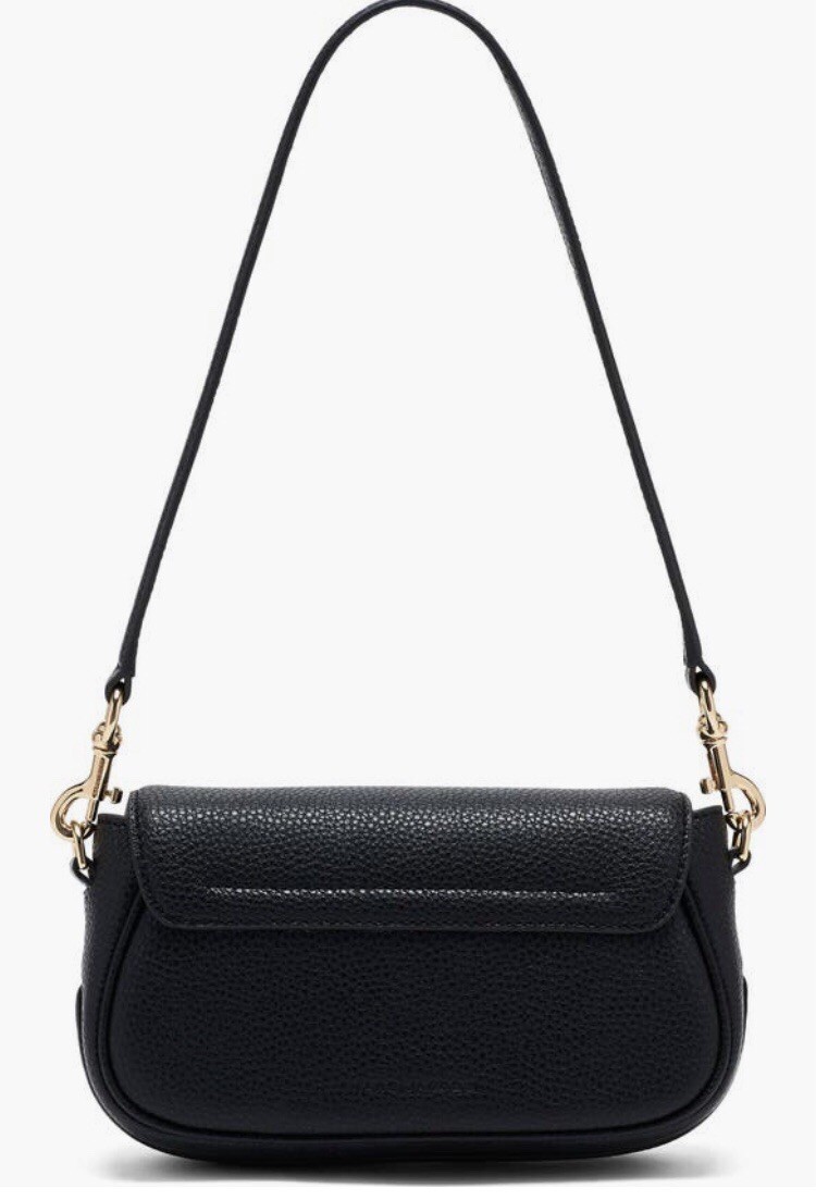 NWT $325 Marc Jacobs The J Marc Clover Pebble Leather Crossbody Bag in Black!