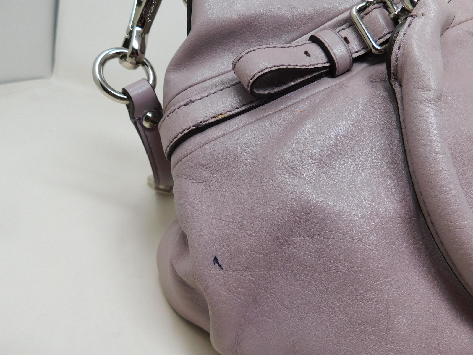 Coach Purse Satchel Madison Sophia Crossbody Bag Medium Purple Leather Purse
