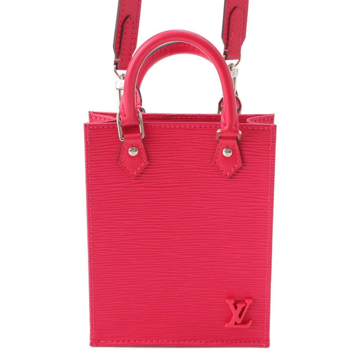 Louis Vuitton Epi Sac Plat Handbag Rose Pink Pondicherry