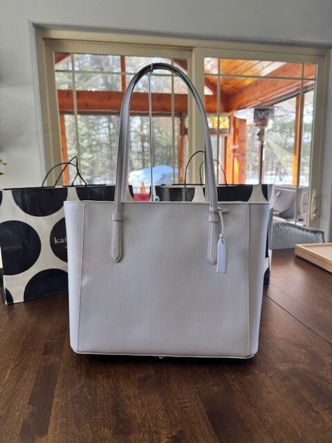 New Kate Spade Schuyler Medium Tote – Platinum Grey (K7354)