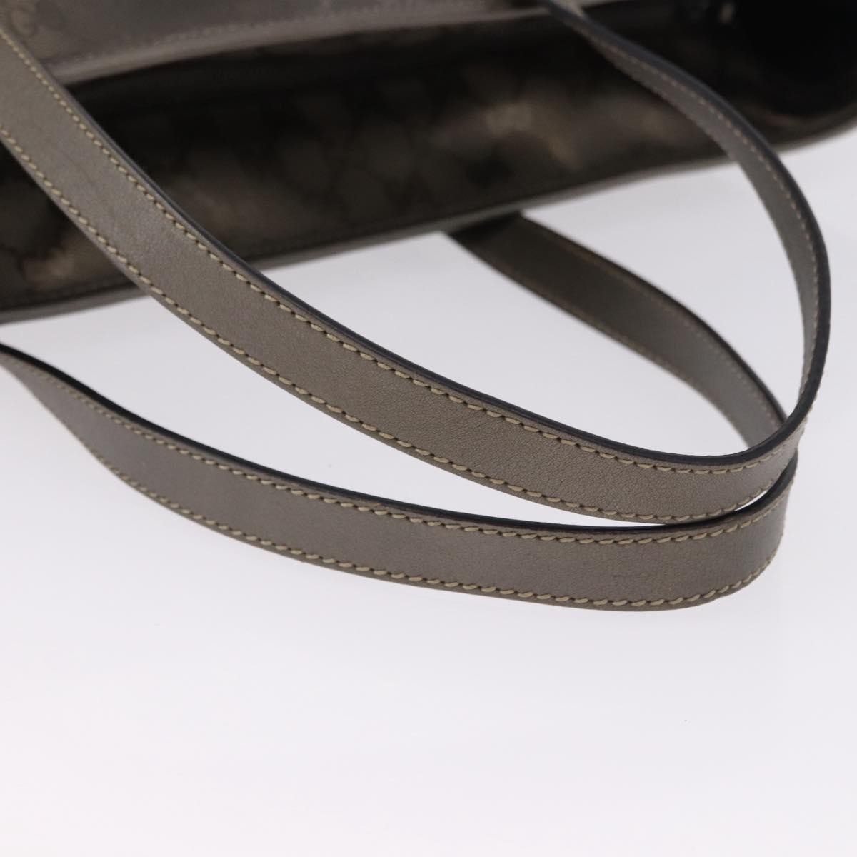 GUCCI GG implementation Tote Bag PVC Gray 211120 Auth am12189V
