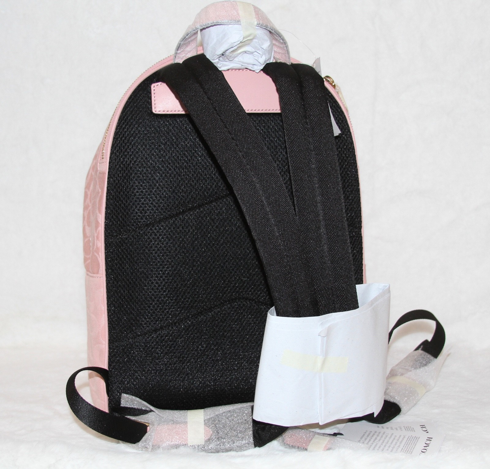 💚 COACH Taylor Backpack in Signature Pink Denim Travel Laptop Bag NWT