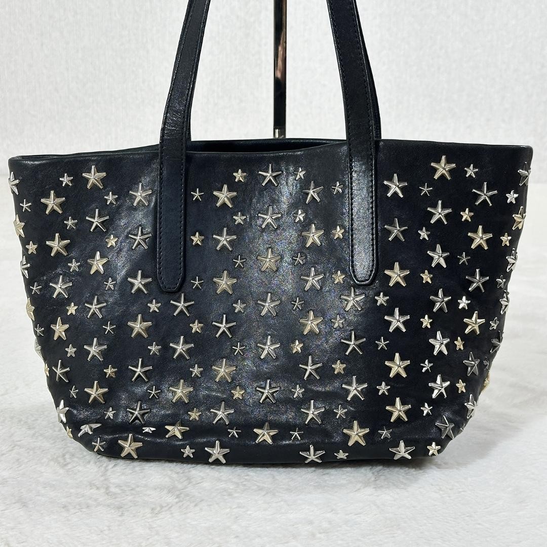 Jimmy Choo Sophia S Black Leather Tote Bag Authentic Pre-Owned
