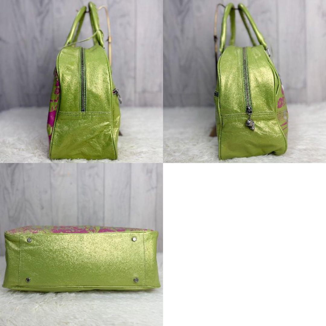 HYSTERIC GLAMOUR A.D.M.J. Bag Tags Leather Graffiti Horse Green 2604TK