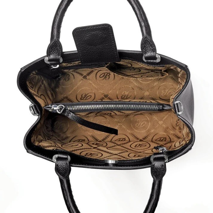 Brighton Harper Medium Satchel Leopard with Embroidered Flowers MSRP $595 NWT