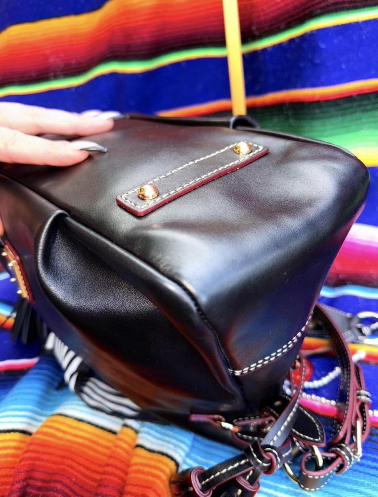 Dooney & Bourke Black Shoulder Bag. Charms included.