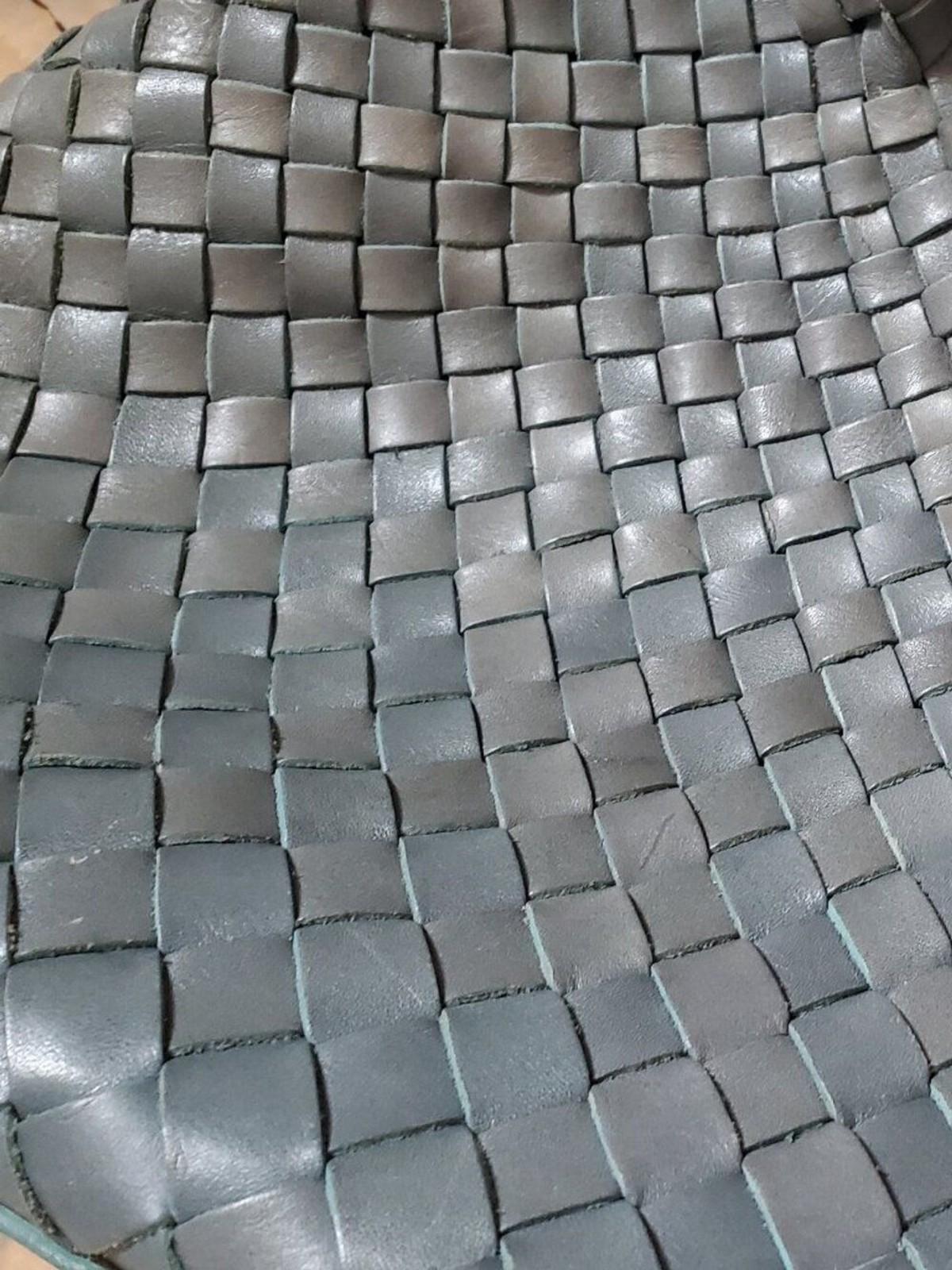 Braided woven leather bag
