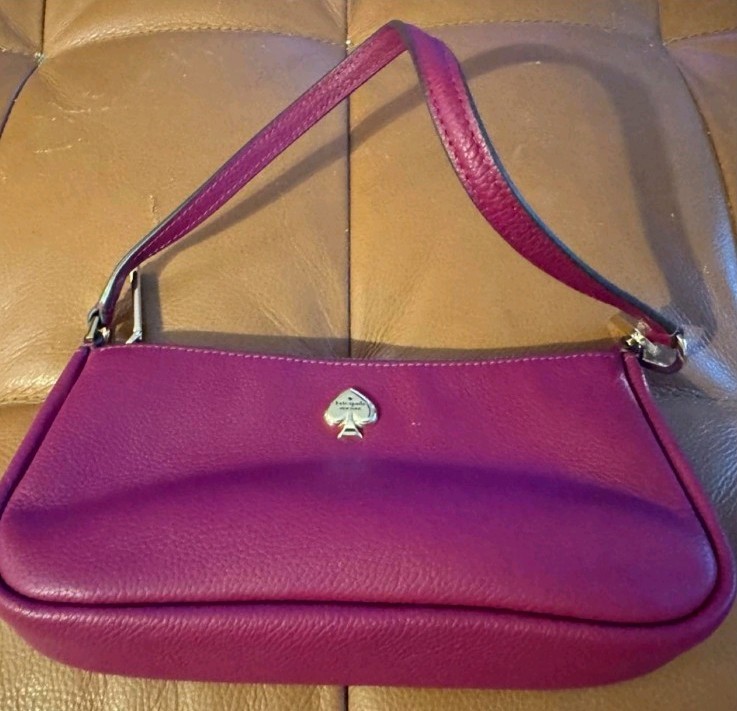 Kate Spade Kayla Convertible Mini Shoulder Bag Wristlet Dark Raspberry EUC