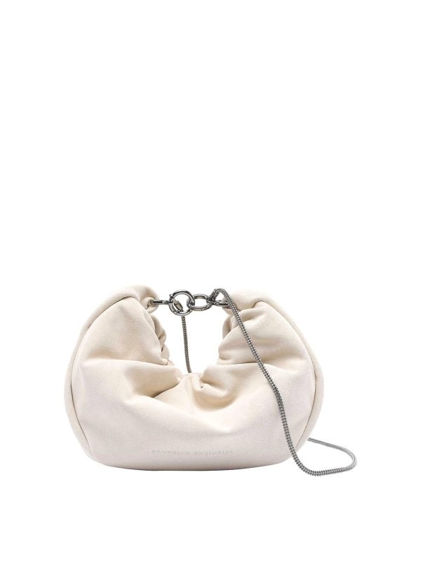 BRUNELLO CUCINELLI WOMEN’S OFF WHITE LEATHER SHOULDER BAG MSRP $3850