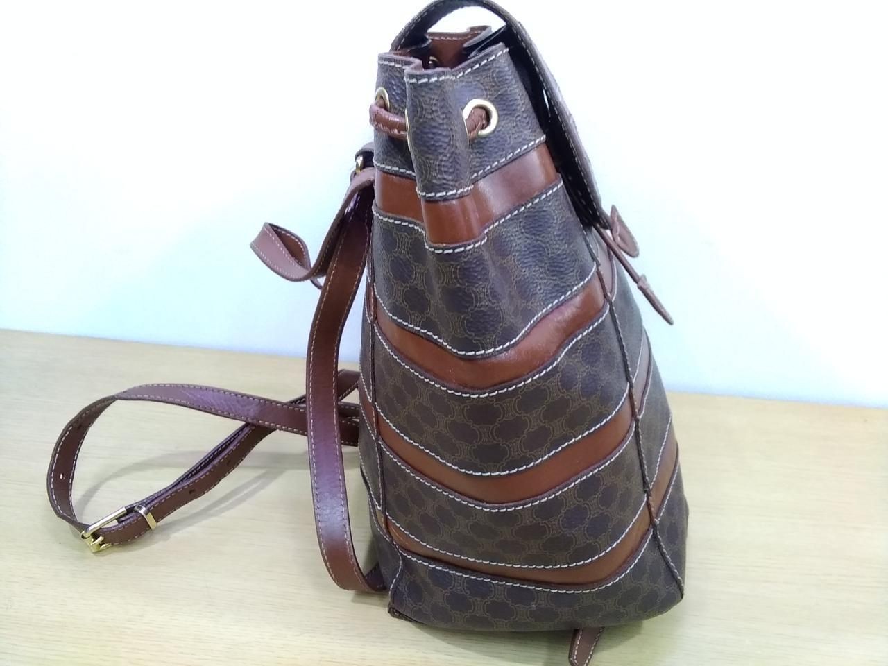 CELINE Mini Backpack with Macadam Pattern Used