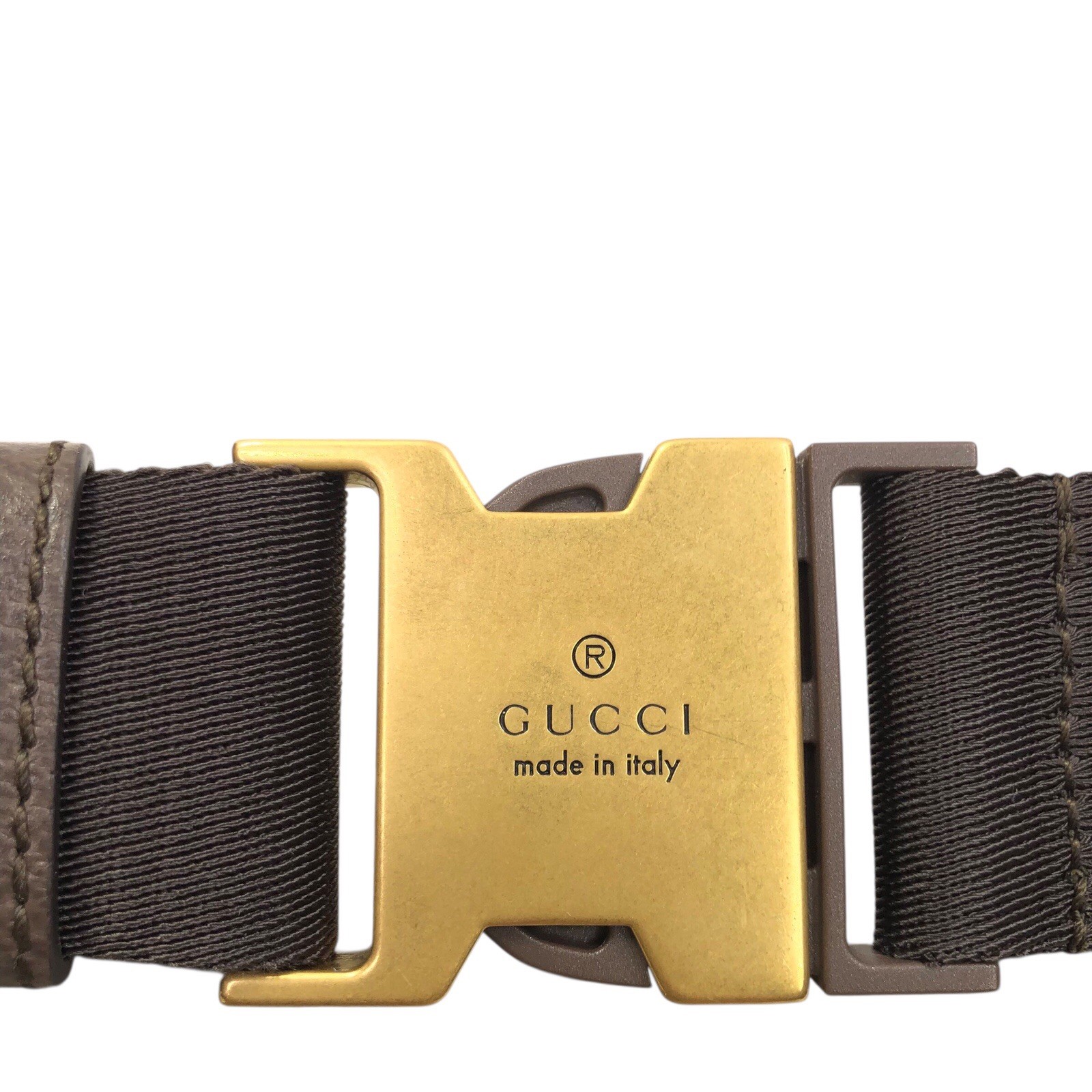 GUCCI Ophidia Large Beige/Brown Canvas Belt Bag Fanny Pack 14″x7″x3″ NEW