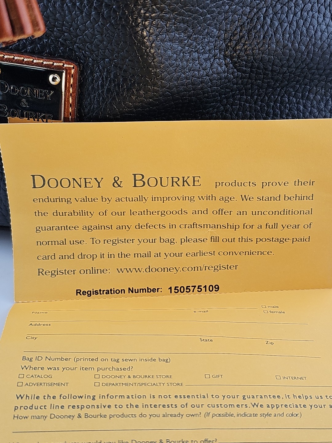 NEW DOONEY & BOURKE WEXFORD TASHA LEATHER DRAWSTRING SHOULDER BAG BLACK