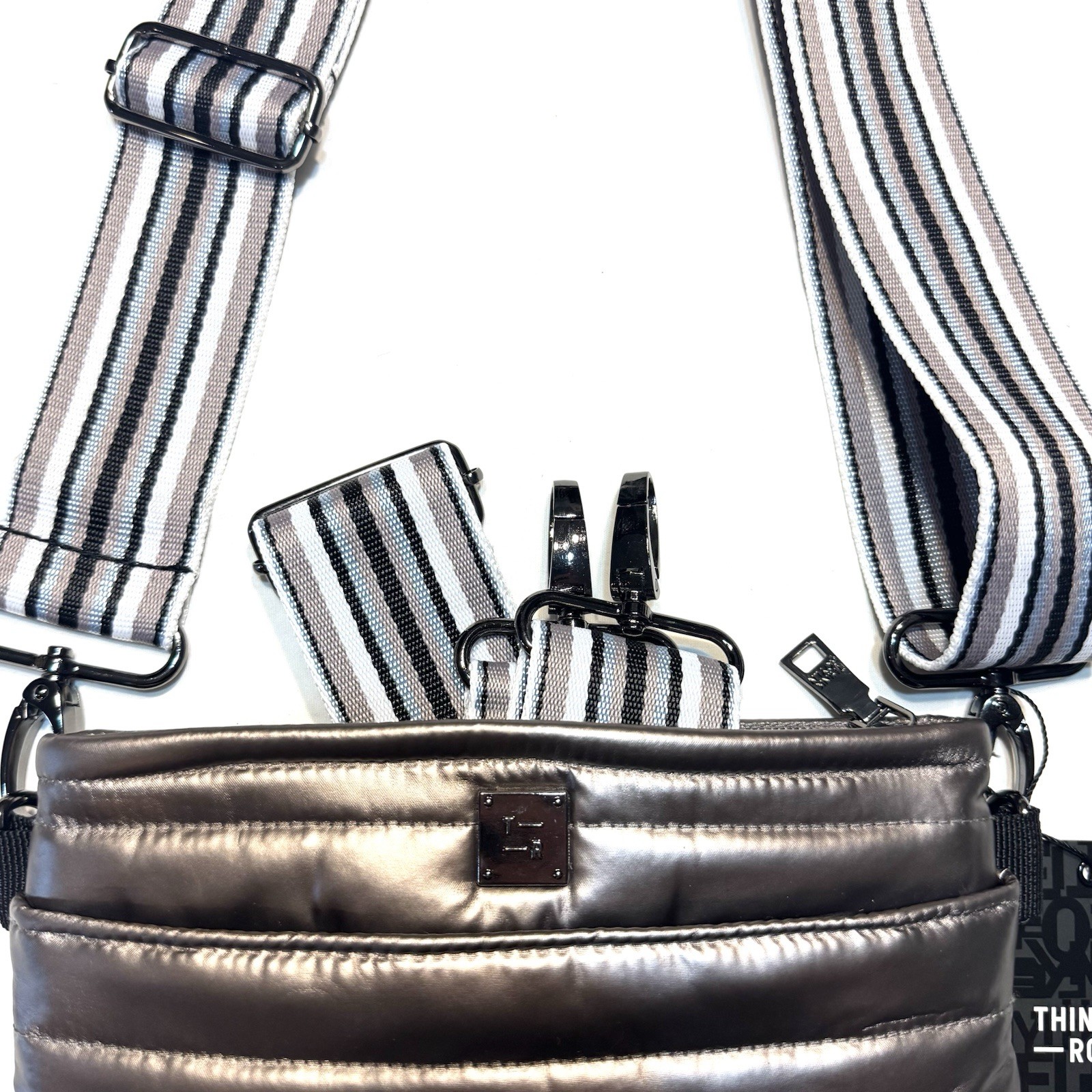 THINK ROYLN Bum Bag Shoulder Crossbody Pearl Latte Grey (MSRP $98)