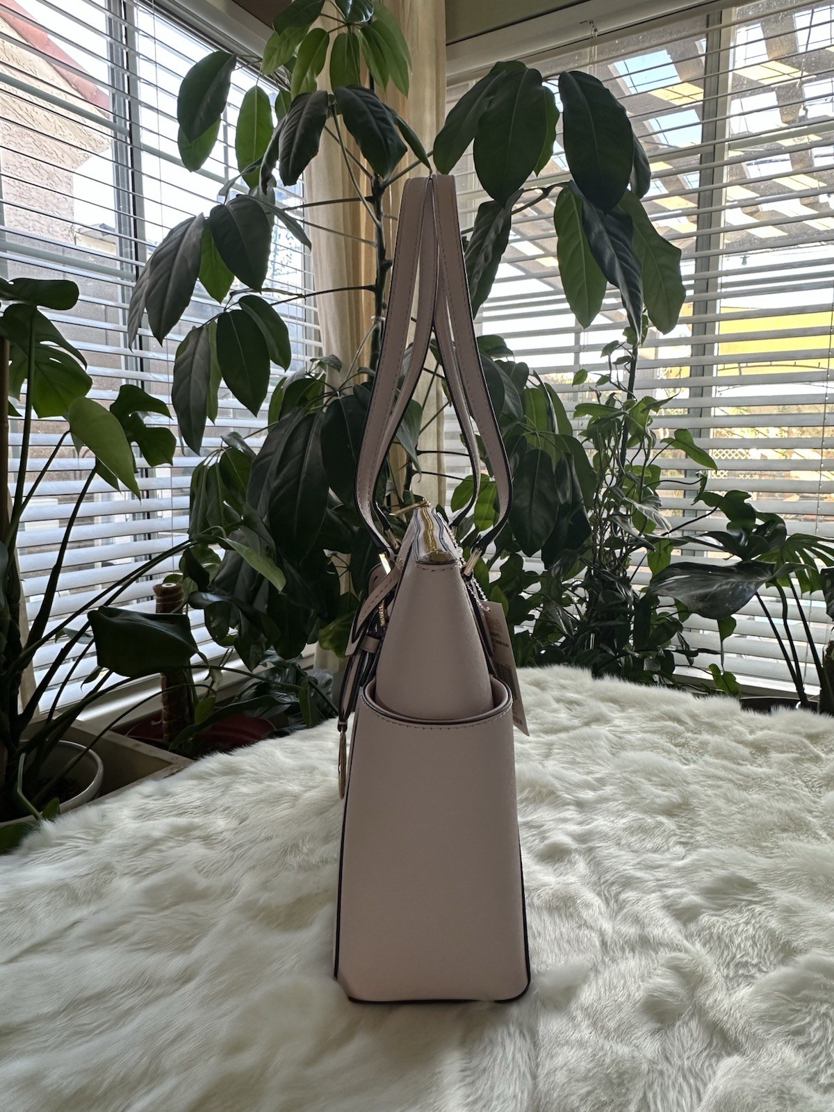 Michael Kors Charlotte Large Top Zip Tote – Powder Blush