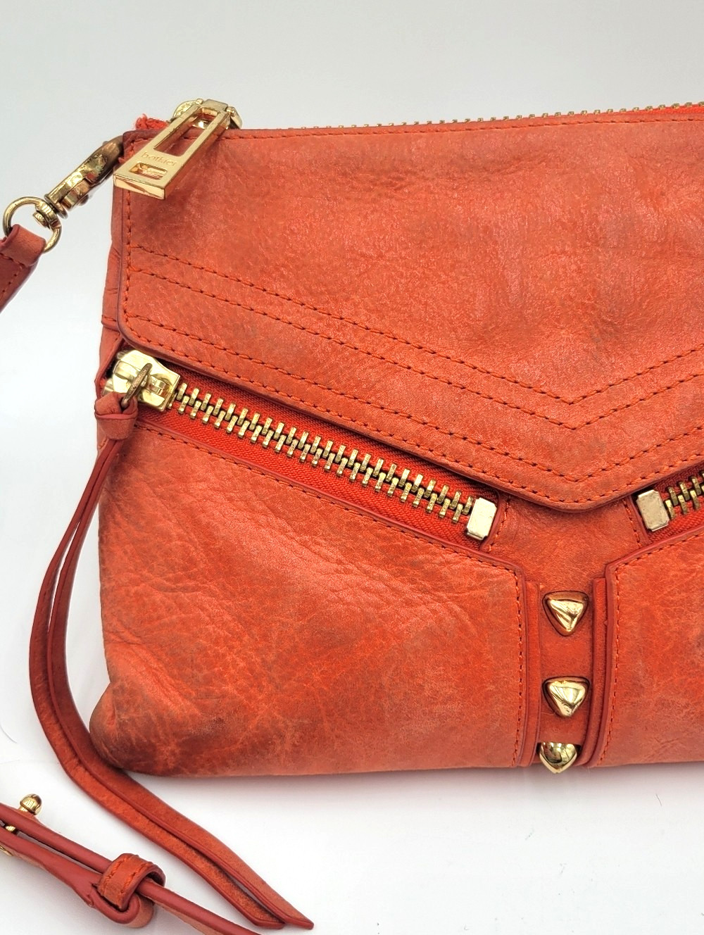 Botkier Burnt Orange Leather Crossbody Bag