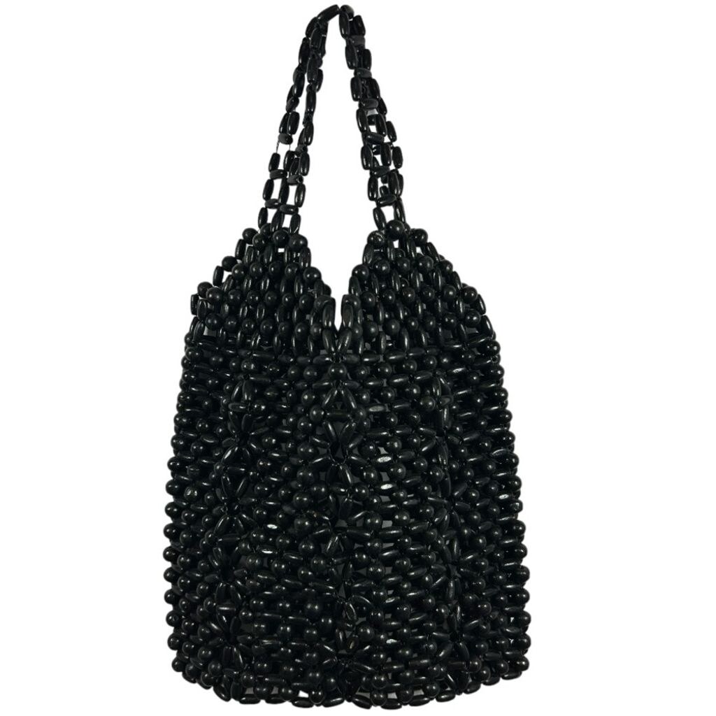 Beaded Floral Design Shoulder Bag