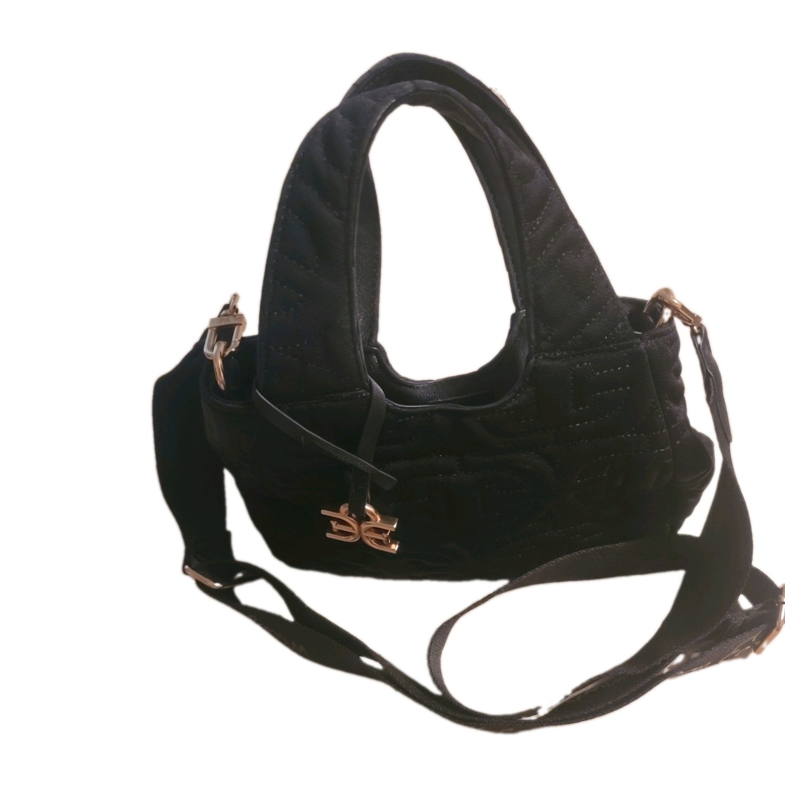 Beautiful Lightweight Sam Edelman Black Ethyl Quilted Logo Sling Crossbody NWOT