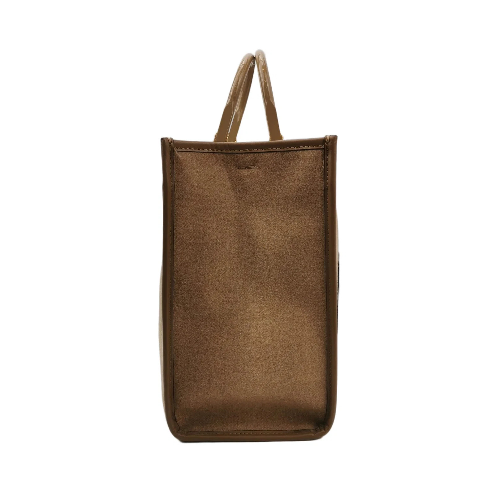 Fendi Medium Sunshine Shopper Tote Brown Woolen Smooth Calfskin (aa071226a6r)