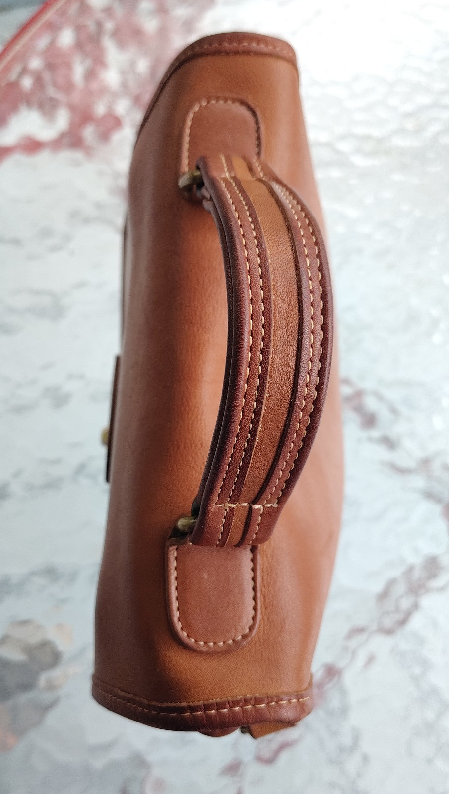 Coach SMALL Vintage 5130 Station British Tan Leather Made in The United States