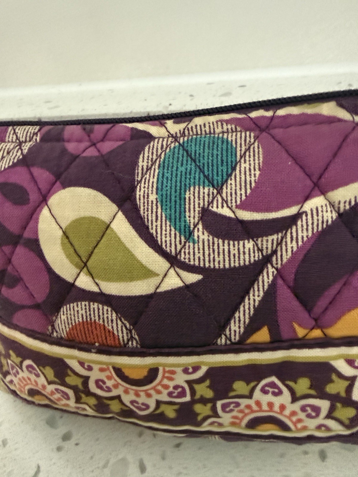 Vera Bradley Duffel Bag In Plum Crazy Print Comes With Free Cosmetic Bag