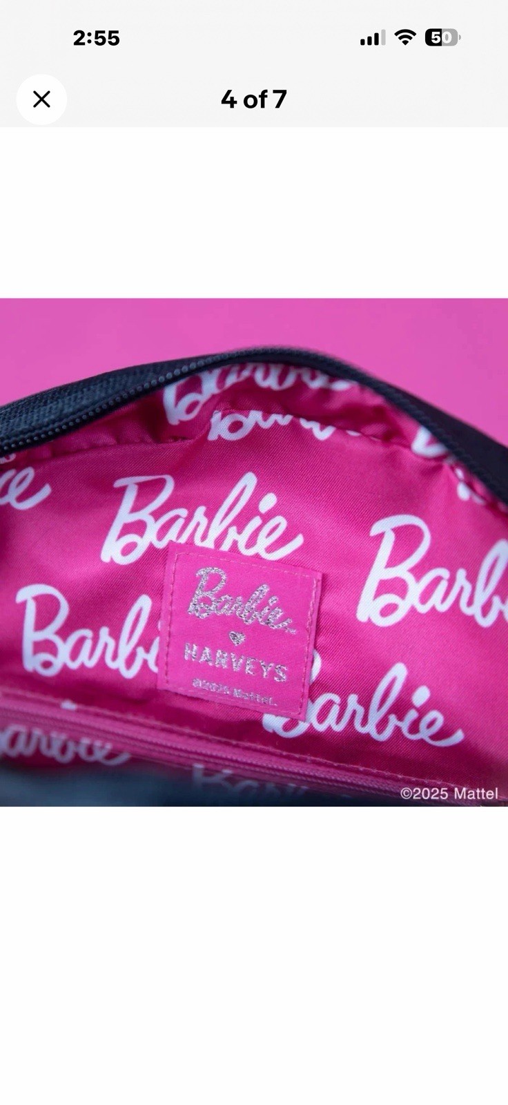 Circle Crossbody purse Vintage Barbie inspired black New! Harveys