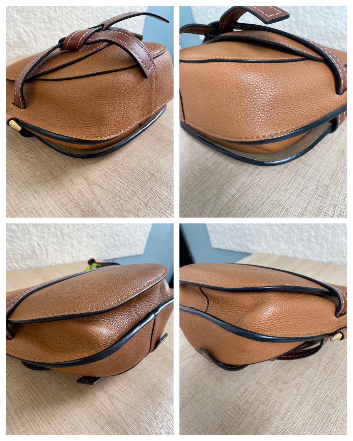 LOEWE Gate Saddle Crossbody Bag Large Brown Calfskin