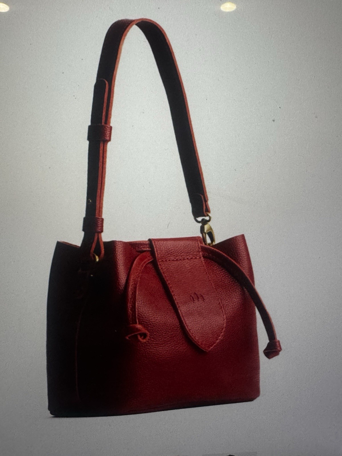 Portland Leather Goods Firefly Bucket NWT Small Chili Red $148 New!