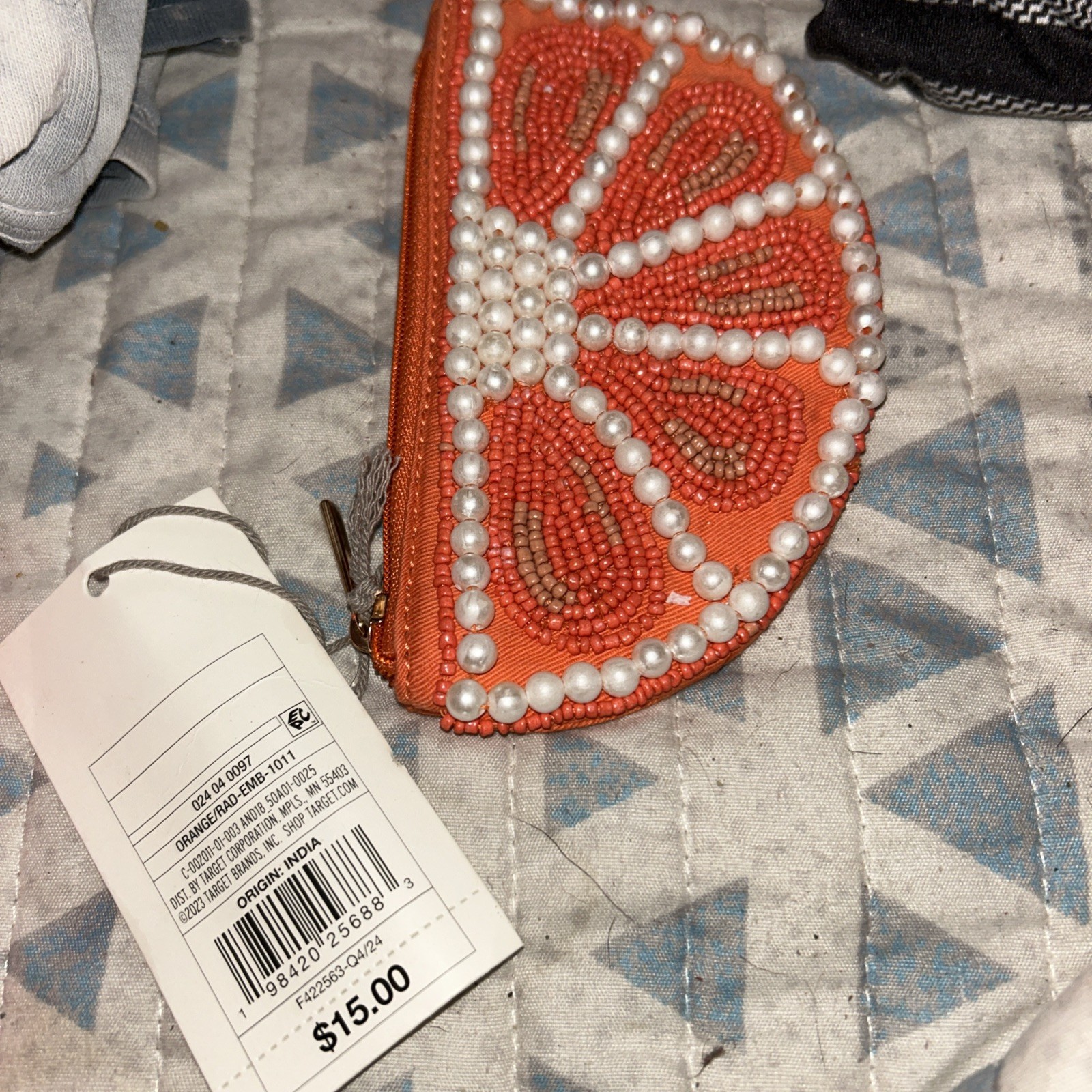 A New Day Beaded Change Purse