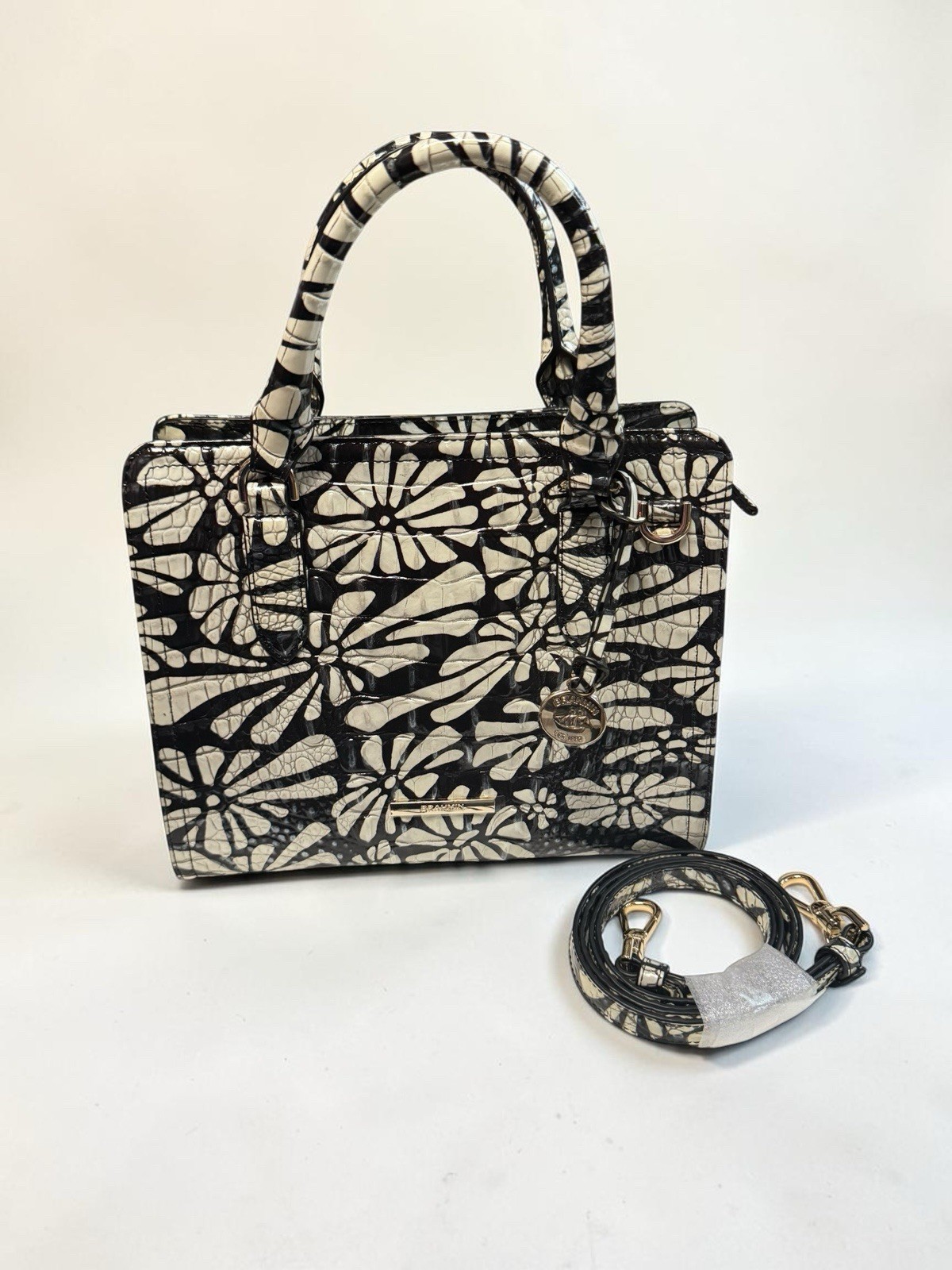 Brahmin Melbourne Collection Daisy Batik Cami Satchel Bag New