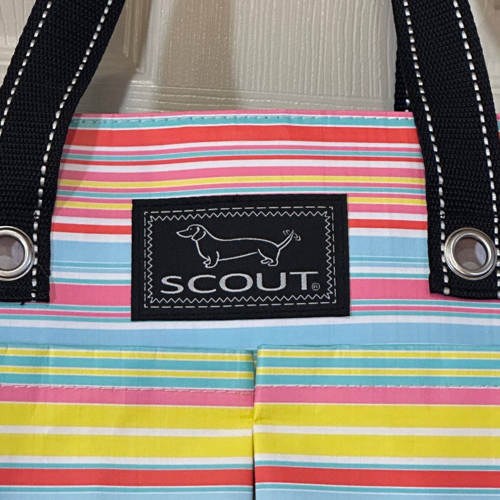 Scout Bag Large Utility Tote Multi Color Stripe Water Resistant Beach Bag