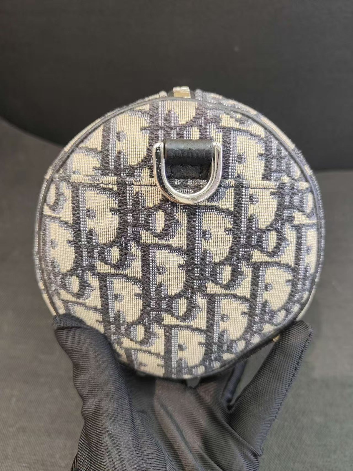 Dior Oblique Jacquard Canvas Cylinder Crossbody Mini Shoulder Bag