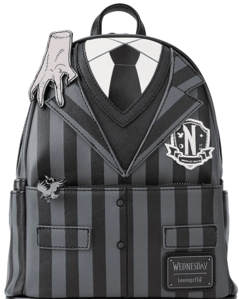 Loungefly Wednesday Addams Exclusive Nevermore Cosplay Mini Backpack NWT